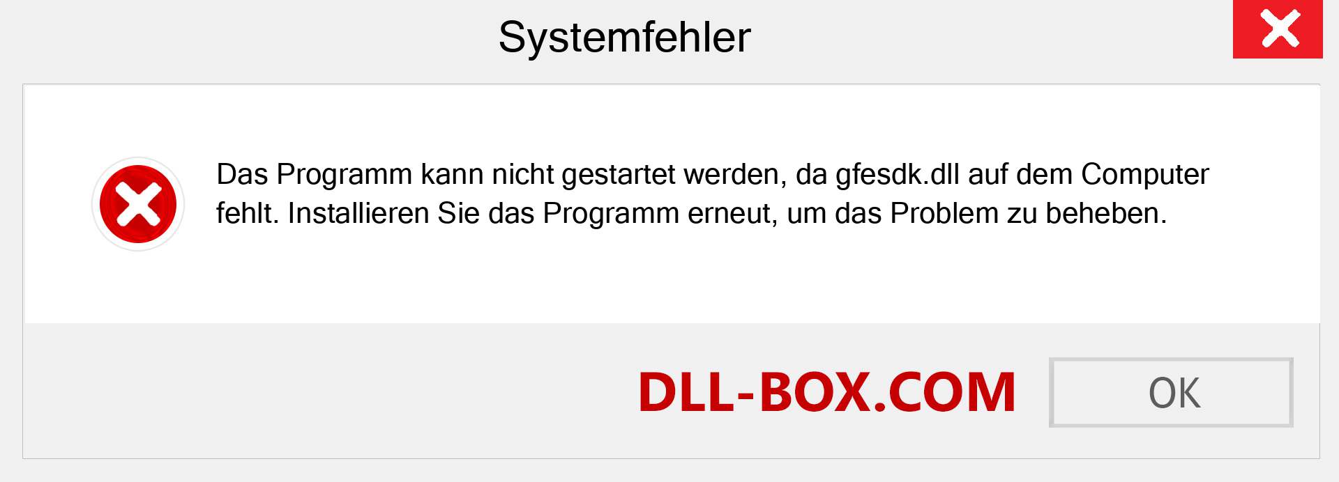 gfesdk.dll-Datei fehlt?. Download für Windows 7, 8, 10 - Fix gfesdk dll Missing Error unter Windows, Fotos, Bildern